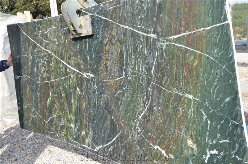 Jungle Dream Marble Slabs, Turkey Green Marble Tiles, Polished Marble Floor Covering Tiles, Walling Tiles