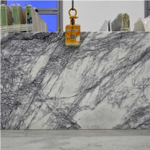 Lilac Marble Tiles & Slabs, White Polished Marble Floor Covering Tiles