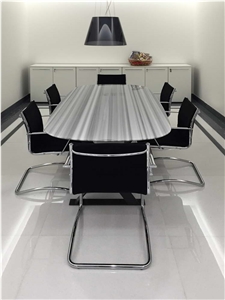 Striato Olimpico marble table tops, grey marble meeting table tops