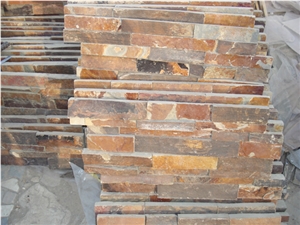 China Rusty Slate Stacked Stone,Cultured Stone,Ledge Stone for Wall Cladding Stone