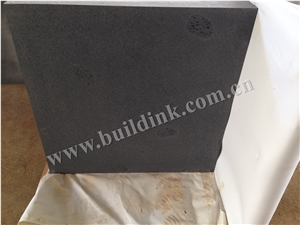 Hainan Black Basalt Sawn 400 Grit Tiles, Dark Bluestone Sawn 400# with Cats Paws Tiles, China Black Basalt Floor Tiles, Black Basalt Walling & Flooring Sawn 400 Grit Tiles