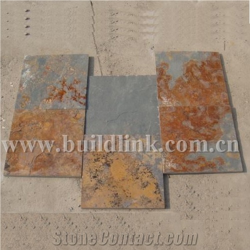 Rusty Slate Tiles, Slate Flooring Tiles, Slate Flooring Tile on Sale, China Rusty Slate Tiles
