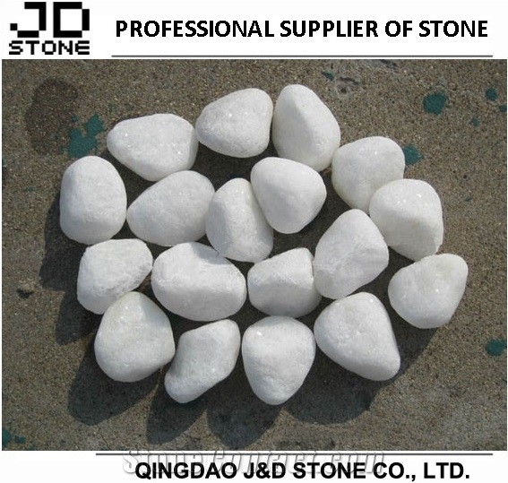 Pebble Stone Walkway, 3-5cm Snow White Pebbles