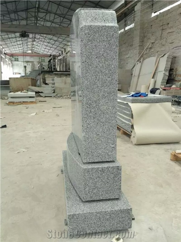 China North G603 White Sesame Grey Granite Tombstones Competitive Prices