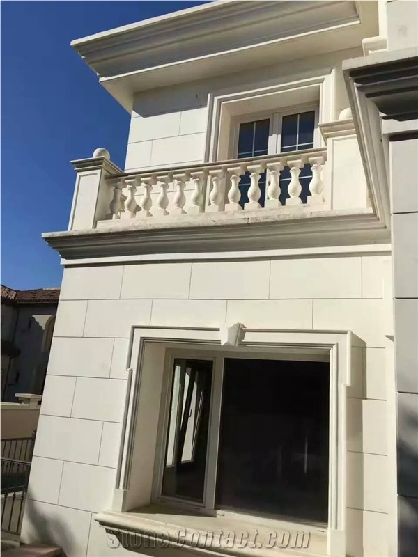 China North White Sandstone Good Hardness Honed Building Facades Wall Stones Competitive Prices