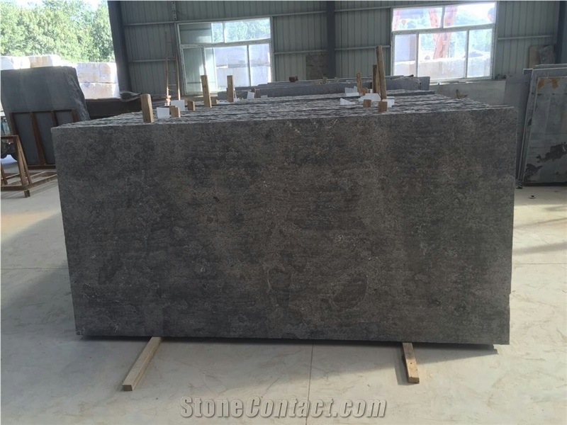 Dark Brown Limestone Polished Slabs, Limestone Floor Tiles from China