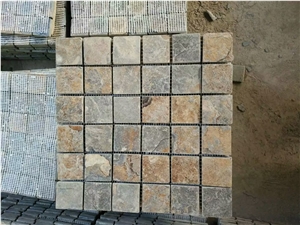 Slate Mosaic Net Paste Paving Veneer Wall Clading