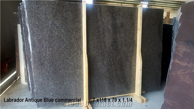 Labrador Antique Blue Commercial Granite Slabs