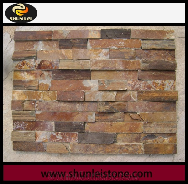 Cultured Stone, Ledge Stone Siding, Stone Wall Veneer Stone, Red Slate Cultural Stone