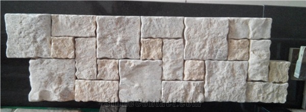 Stone Wall Panel/Stone Veneer White Quartzite Cultured Stone