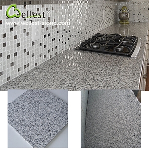 G640 Eastern White Granite Grey Color Polished Surface Countertop for Kitchen