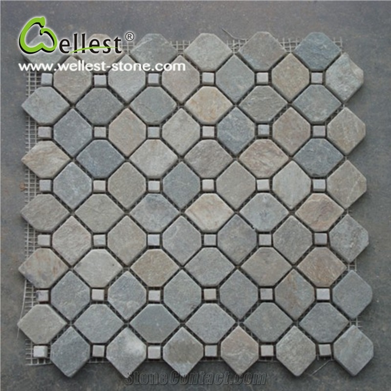 Wholesale High Quality Slate Kitchen Backsplash Mosaic