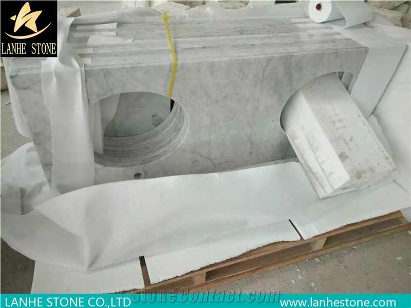 Carrara Bianco White Marble Bathroom Vanity Tops,Carrara White Marble Bathroom Vanity Tops,Carrara White Marble Countertops,Carrara White Stone Marble Bath Tops
