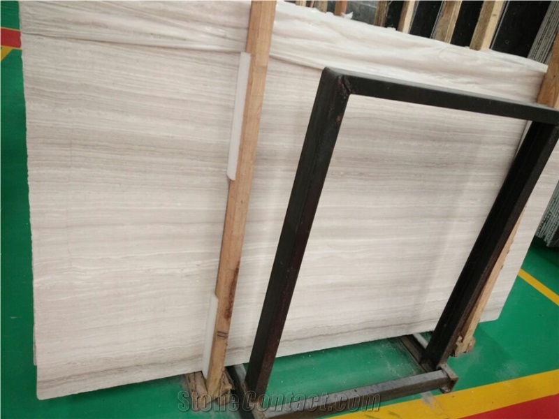 China White Wood Vein Marble, Ready Slabs In Thickness 1.5Cm