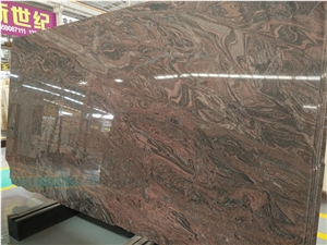 Indian Paradiso Granite Big Slab, Polished Gangsaw Slab for Interior & Exterior Decoration, Size 300cm X 180cn X 1.8cm