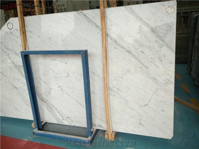 Italy Carrara White Marble, Original Italy White Marble Slab
