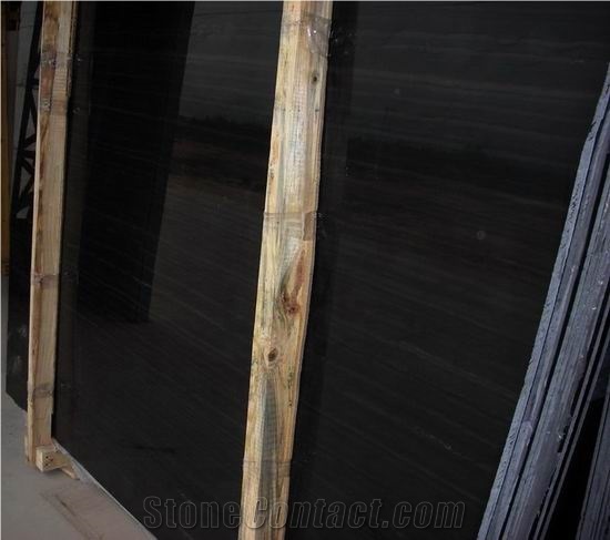 Black Sandal Wood Marble Polished Slabs & Tiles, China Black Wood Marble Slabs, Cheap Black Marble Flag Slabs