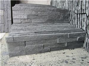 Black Slate Cultured Stone for Wall Cladding, Stacked Stone Veneer, Thin Stone Veneer,Split Face Ledge Stone