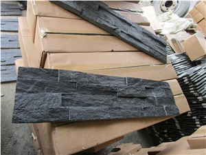 Black Slate Cultured Stone for Wall Cladding, Stacked Stone Veneer, Thin Stone Veneer,Split Face Ledge Stone