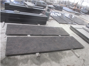 China Himalayan Blue Granite Headstones, Cemetery Engraved Tombstones, Custom Tombstone Monument Design, Western European Style Single Monuments, Memorial Natural Stone Gravestones