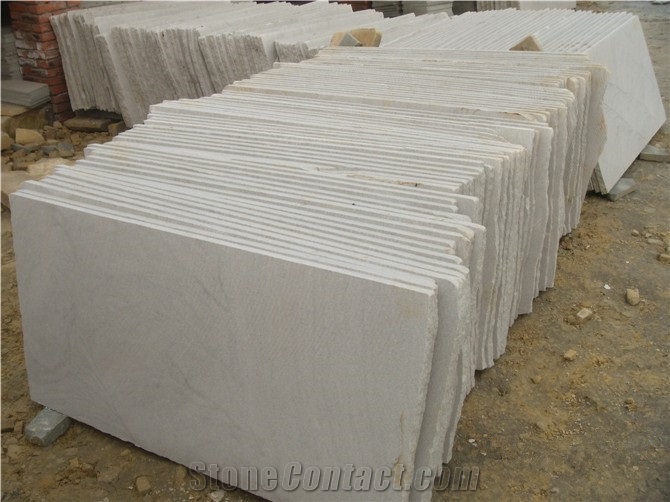 China White Sandstone Slabs & Tiles,White Sandstone Paving Tiles & Slabs,Sandstone Exterior Floor Tiles