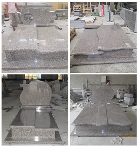G664 Granite Tombstone & Monument,Memorials,Gravestone & Headstone Poland Style China Luna Pearl Luoyuan Red Ruby Red Vibrant Rose Violet Purple Pearl Cover Plate Poland