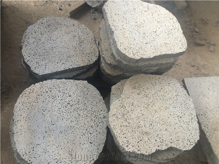 Lava Stepping Stone (Irregular Size), Grey Basalt Cube Stone & Pavers
