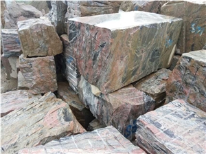 Muticolor Red Granite Blocks