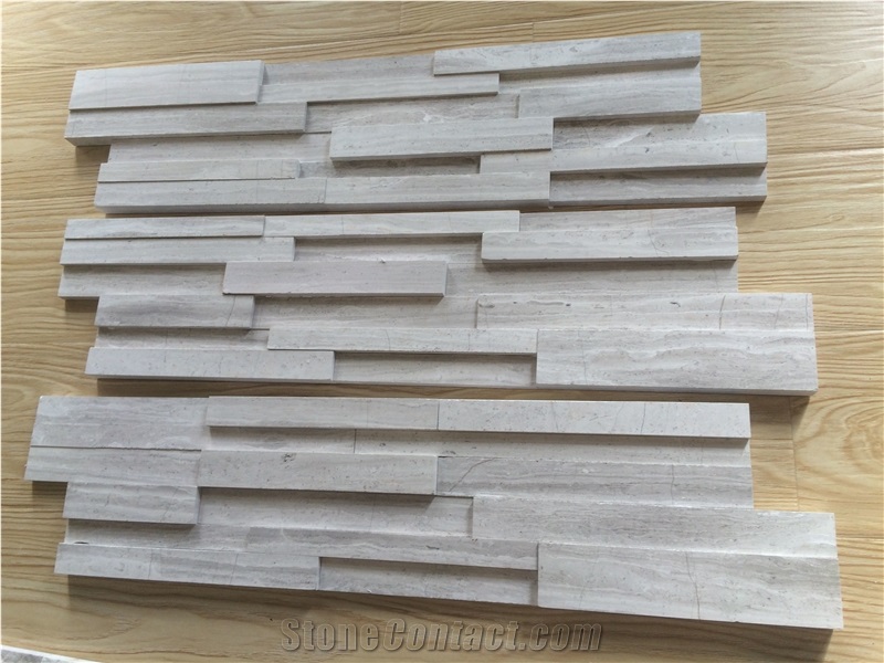 Wood Grey Marble Ledgestone,Grey Wood Culture Marble Stone,Grey Stacked Wall Stone, Wood Grain Grey Marble Cultured Stone