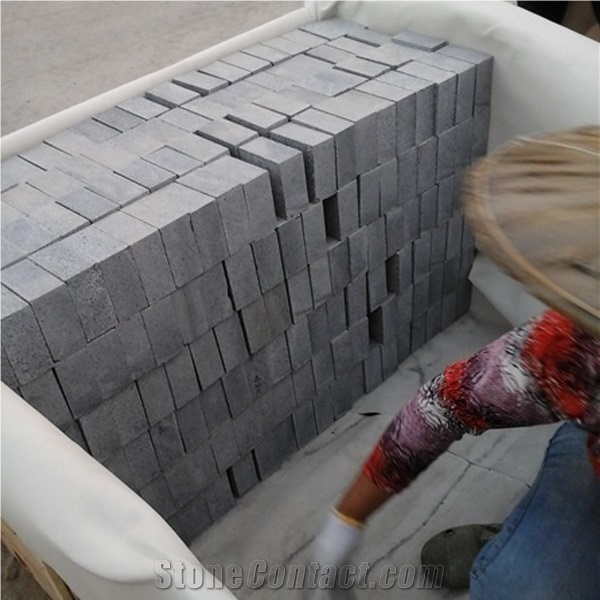 Hot Sale Black Driveway Granite Paver Stone, G654 Grey Granite Cube Stone