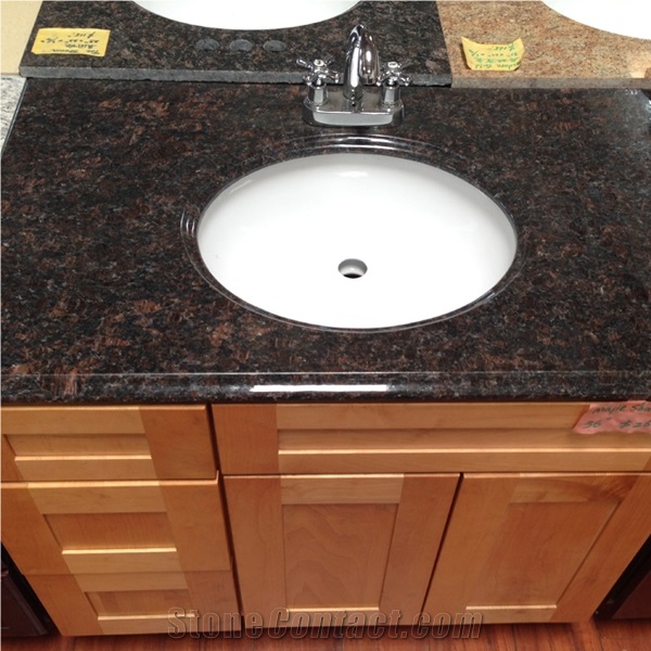 Hot Sale Tan Brown Granite Vanity Top Bathroom Countertops From