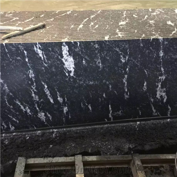 Jet Mist Granite, Via Lactea Granite Flooring Tiles and Slabs, China Black Granite Wall Tiles and Floor Tiles