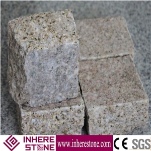 Shandong Yellow Rust Granite G682 Pavers, Golden Sunset Granite Cube Stone