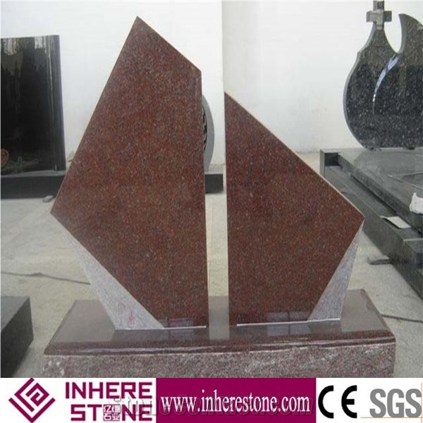 Tombstone Design India Red Granite Headstone