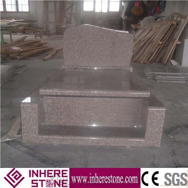 Wholesale Polished G664 Granite Tombstone & Monument, Pink Color Tombstone Design