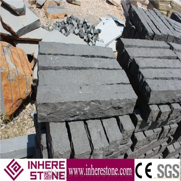 Zhangpu Black Basalt Kerbstone, Road Stone, Curbstone, Black Curbs