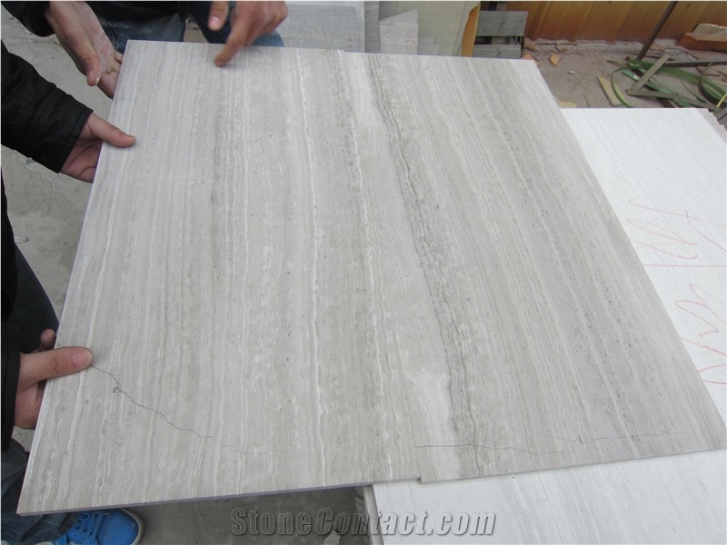 China White Wooden Grain Marble Tile for Bathroom Walling / Hotel Flooring Design/ China Bianco Serpentino Classic Marble Tiles Fpr Wall Cladding