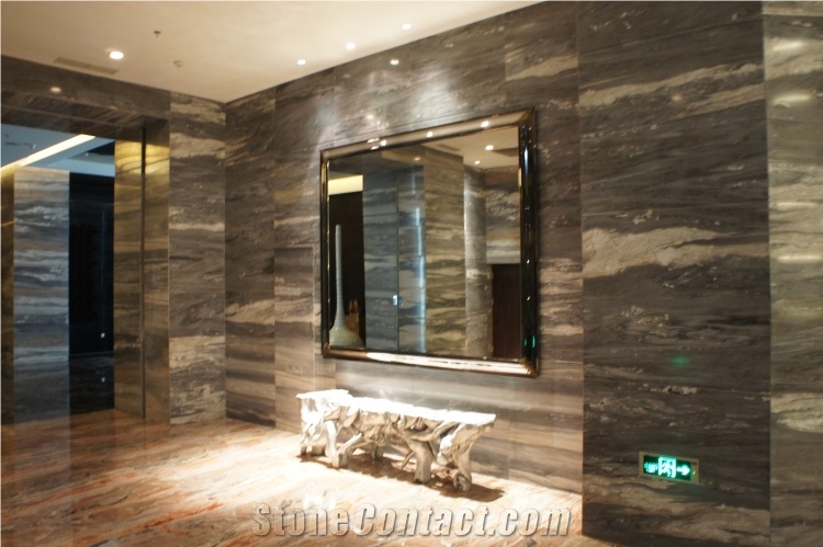 Palissandro Classico Venato Italy Blue Marble Slabs & Marble Tiles for Hotel Flooring Decoration