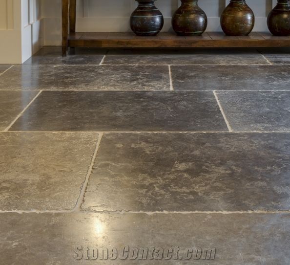 Imperial Grey Limestone Tiles Slabs, Grey Limestone Floor Covering