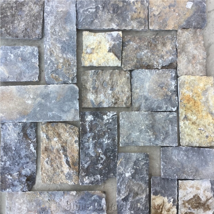 Classic Split Face-Tumbled Limestone, Beige Limestone Wall Tiles
