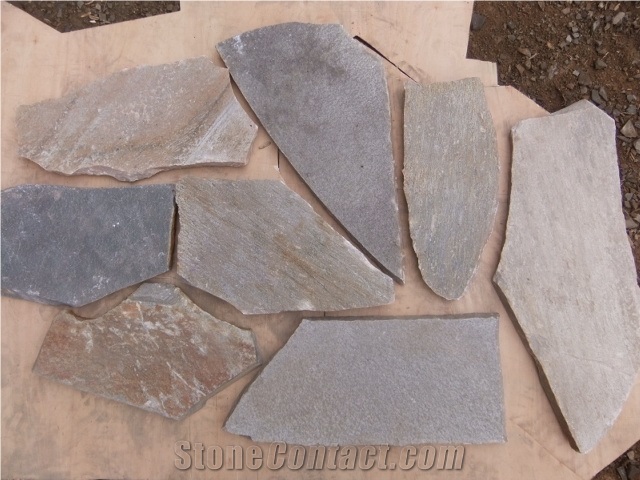 Natural Surface Split Irregular Flagstone, High Quality Irregular Slate Stone, Irregular Flooring Stone