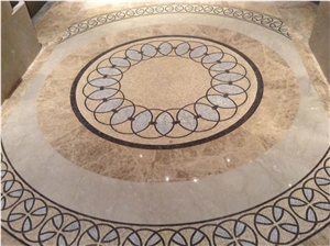 Big Size Outstanding Designs Waterjet Medallion Foyer Medallion Floor Tile for Big Hotel