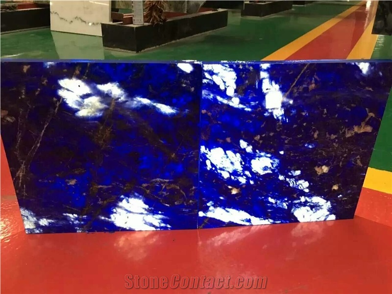 Brazil Blue Colored Marble Slabs for Villa Interior Design