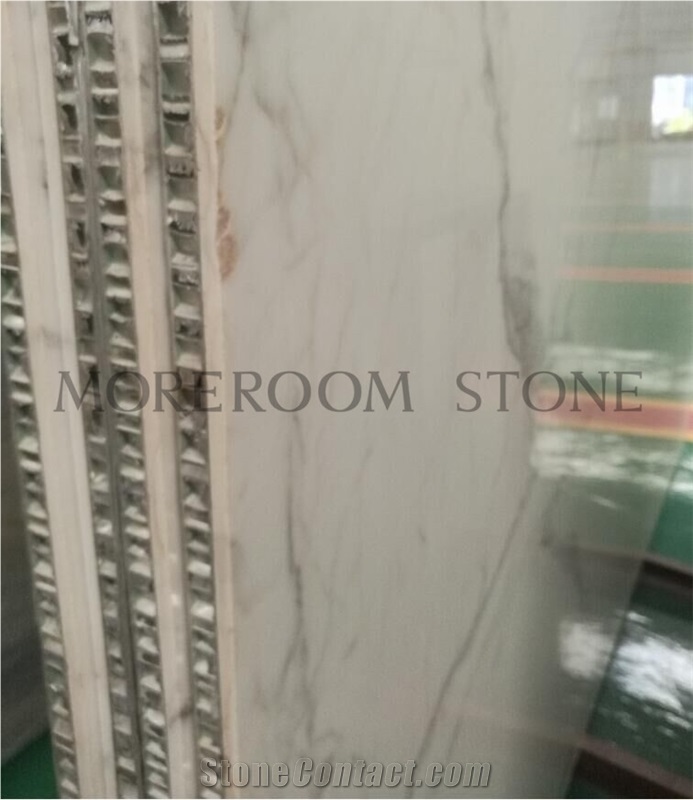 Calacatta Marble Laminated with Aluminium Honeycomb Stone Panel