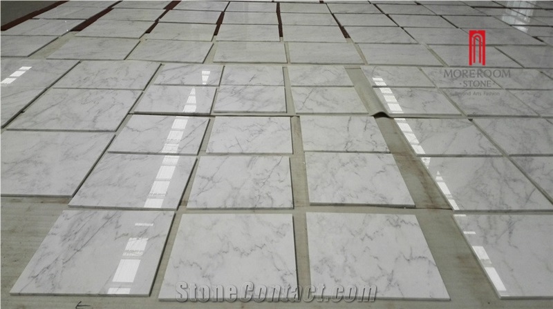 Chinese Snow Flower White Marble Tile ,Statuario Laminated Marble Tile ,Bianco Statuario Venato Compress Marble