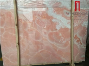 Chinese Supplier Precious Pink Onyx Stone with Fiberglass or Glass