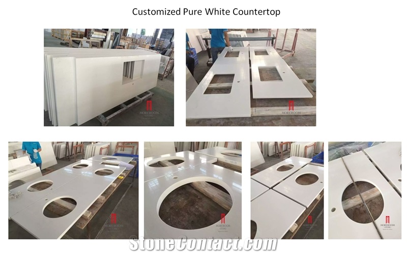 Factory Supply Hot Sale Pure White Quartz Countertop