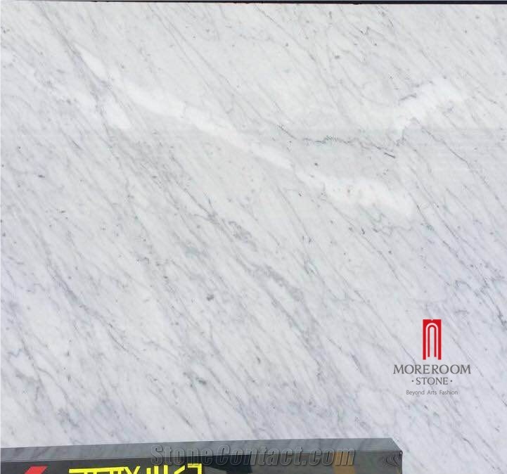 Italy Grade a Bianco Carrara White Marble Kitchen Counter Top Design