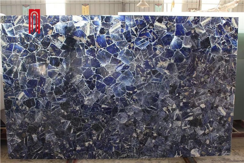 Luxury Semiprecious Blue Stone Tile and Slab