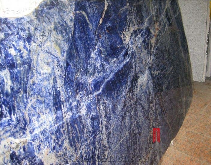 Luxury Translucent Blue Semiprecious Stone Slab